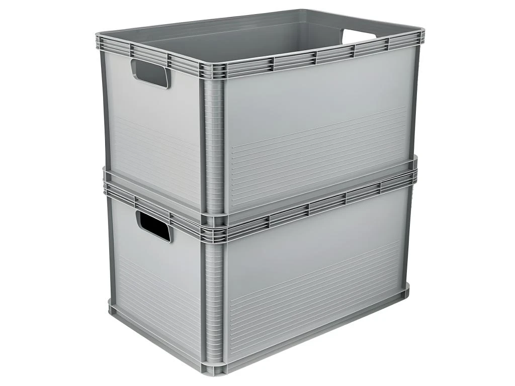 Boîte De Rangement Lisse 60 X 40 X 32, Gris Nordique 4 Boîte De Rangement Lisse 60 X 40 X 32, Gris Nordique – Image 2