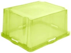Boîte De Rangement Avec Poignées Intégrées, Taille: Xxl, 52 X 43 X 26 Cm, 44 L, Vert Transparent -Electroménager Soldes accessoire de rangement 21222053