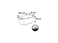 Boîte De Rangement, Polypropylène, 6 L, Transparent, 29,5x19x15 Cm -Electroménager Soldes accessoire de rangement 21222069