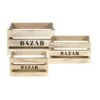 Cagettes En Bois Bazar (Lot De 3) -Electroménager Soldes accessoire de rangement 21259725