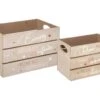 Lot De 2 Caisses De Rangement Enfant Cagettes En Bois Impression Rose -Electroménager Soldes accessoire de rangement 21308059