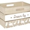 Caisse De Rangement Enfant Beige & Blanc Cagette En Bois -Electroménager Soldes accessoire de rangement 21308109