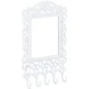 Porte-manteaux Mural Patères Design Fonte 5 Crochets Blanc 13_0002202 -Electroménager Soldes accessoire de rangement 21872005