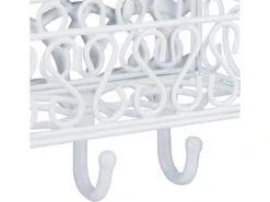 Porte-manteaux Mural Patères Design Fonte 5 Crochets Blanc 13_0002202 -Electroménager Soldes accessoire de rangement 21872009