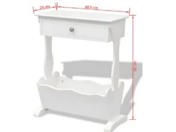 Porte-revues Melrose Blanc -Electroménager Soldes accessoire de rangement 22055825