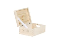 Caisse Avec Couvercle En Pin Brut MERIBEL -Electroménager Soldes accessoire de rangement 22134033