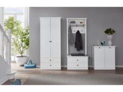 BrandsonBaxter Vestiaire, Meuble D'entrée, 81 X 200 Cm, Blanc. -Electroménager Soldes accessoire de rangement 22151361