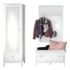Orla Meubles D'entrée Et Vestiaire H, Blanc, Verre Miroir.