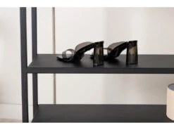 Classe Vestiaire 6 Compartiments, 1 Miroir, Noir. -Electroménager Soldes accessoire de rangement 22151807