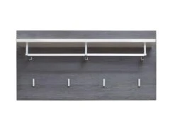 LineGD Panneau De Vestiaire, Argent Fumé, Blanc.