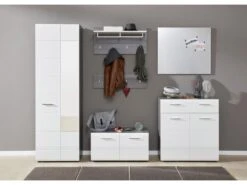 LineGD Panneau De Vestiaire, Argent Fumé, Blanc. -Electroménager Soldes accessoire de rangement 22151917