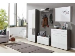 LineGD Panneau De Vestiaire, Argent Fumé, Blanc. -Electroménager Soldes accessoire de rangement 22151919