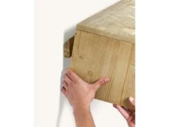 Console D’entrée Flottante En Bois En Couleur Beige 13 Console D’entrée Flottante En Bois En Couleur Beige -Electroménager Soldes accessoire de rangement 22186229