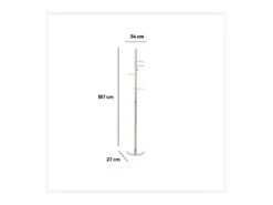 Porte-manteaux En Inox 7 Patères H 187 Cm -Electroménager Soldes accessoire de rangement 22738685