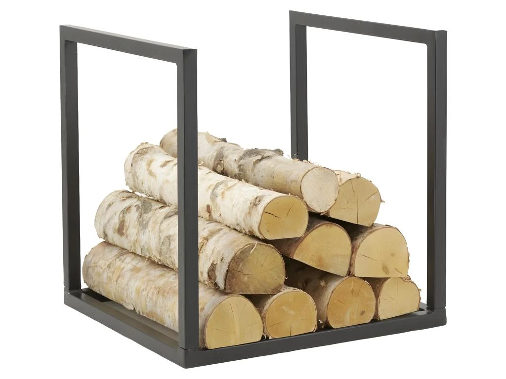 Porte-bûches En Métal Noir 3 Porte-bûches En Métal Noir