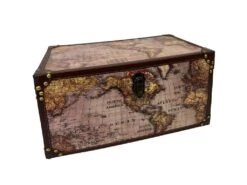 Lot De 3 Malles Mappemonde -Electroménager Soldes accessoire de rangement 23009177