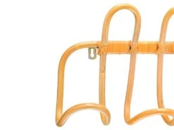 Patère 4 Crochets En Rotin - L39 X P9 X H18 Cm - Coloris : Naturel - YELLI -Electroménager Soldes accessoire de rangement 569711