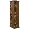 Tour CD DVD Pivotante Chêne 135 Cm 28 Etagères -Electroménager Soldes accessoire de rangement 8843039