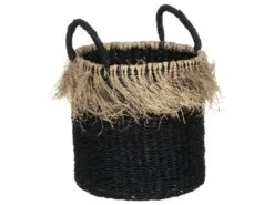 Set De 3 Paniers De Rangement En Jute Et Roseau -Electroménager Soldes accessoire de rangement 8925475