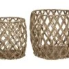 Set De 2 Paniers De Rangement En Métal Et Roseau -Electroménager Soldes accessoire de rangement 8925489