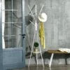 HOMCOM Porte-manteau Trépied Design Contemporain Branches étagère + 9 Patères Dim. 45L X 45l X 180H Cm Métal Gris Clair -Electroménager Soldes accessoire de rangement 9060307