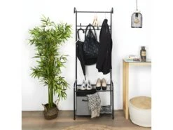 WELCOME - Penderie D'Entrée 2 Etagères 4 Crochets -Electroménager Soldes accessoire de rangement 9194377