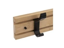 Patère En Bambou 6 Crochets Coulissants L 60 Cm -Electroménager Soldes accessoire de rangement 9194403