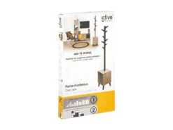 Porte Manteaux 8 Patères Sur Caisson De Rangement En Bois -Electroménager Soldes accessoire de rangement 9273189