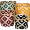 Set De 4 Paniers De Rangement Multicolore En Bambou -Electroménager Soldes accessoire de rangement 9506953