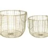 Set De 2 Paniers De Rangement En Métal Filaire Doré -Electroménager Soldes accessoire de rangement 9507351