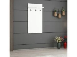 Portemanteau Farsø Avec Espace De Stockage 118 X 60 X 16 Cm Blanc [en.casa] -Electroménager Soldes accessoire de rangement 9599867