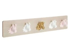 Patère Enfant Licorne 5 Crochets En Bois