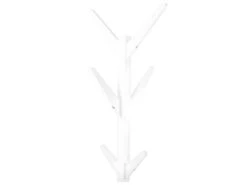 Porte-manteaux En Bois Blanc 8 Patères H 173 Cm -Electroménager Soldes accessoire de rangement 9600103