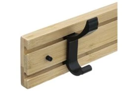 Patère En Bambou 4 Crochets Coulissants L 40 Cm -Electroménager Soldes accessoire de rangement 9608509