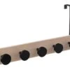 Patère De Porte 5 Têtes En Bois Et Métal Noir L 50 Cm 1 Patère De Porte 5 Têtes En Bois Et Métal Noir L 50 Cm -Electroménager Soldes accessoire de rangement 9608557
