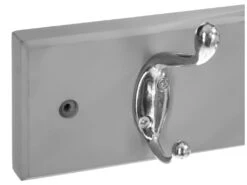 Patère En Bois Gris 4 Crochets En Métal L 42 Cm -Electroménager Soldes accessoire de rangement 9609021