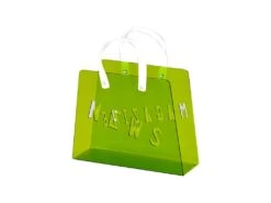 Porte-revues Sac Vert En Plexiglass - FUNNY VERT