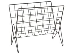 Porte-revue En Métal Coloris Noir - Dim : L.35,5 X L.32 X H.18 Cm