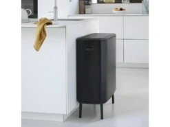 Touch Bin Sur Pieds 1x30 L Noir Mat Code O -Electroménager Soldes accessoire et rangement cuisine 12298739