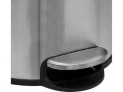 Poubelle 30 Litres En Métal Inox Et Couvercle En Bambou -Electroménager Soldes accessoire et rangement cuisine 12589157