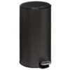 Poubelle Ronde 30 Litres En Métal Noir Charbon -Electroménager Soldes accessoire et rangement cuisine 12589181