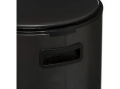 Poubelle Ronde 30 Litres En Métal Noir Charbon -Electroménager Soldes accessoire et rangement cuisine 12589189