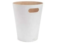 Corbeille à Papiers En Bois 7,5L Blanc Woodrow