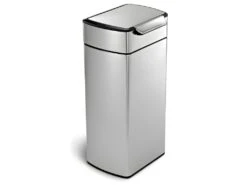 Poubelle Rectangulaire Touch-bar 30L Code H Inox
