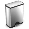 Poubelle Rectangulaire à Pédale Double Compartiment 46L Code H Et V Inox -Electroménager Soldes accessoire et rangement cuisine 13606015