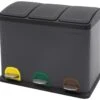 Poubelle Triple Cuisine à Pédale Tri Déchets Ménager 3 Bacs 3x15L Anthracite 45L -Electroménager Soldes accessoire et rangement cuisine 17592711