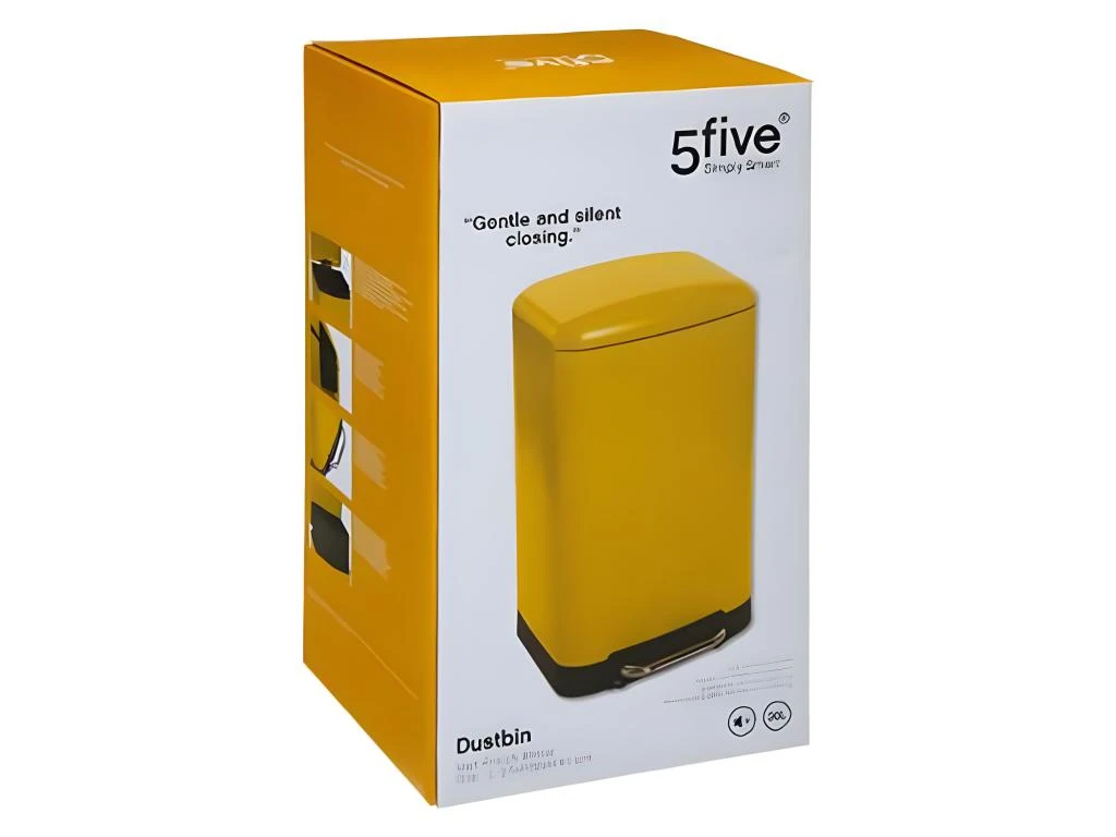 Poubelle 30 Litres En Métal Jaune Ouverture à Pédale 7 Poubelle 30 Litres En Métal Jaune Ouverture à Pédale – Image 5