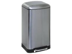 Poubelle En Métal 30 Litres Inox Ouverture à Pédale