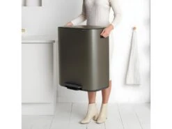 Brabantia Poubelle à Pédale 2x30l Platinum - 211546 -Electroménager Soldes accessoire et rangement cuisine 18873667