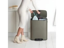 Brabantia Poubelle à Pédale 2x30l Platinum - 211546 -Electroménager Soldes accessoire et rangement cuisine 18873669